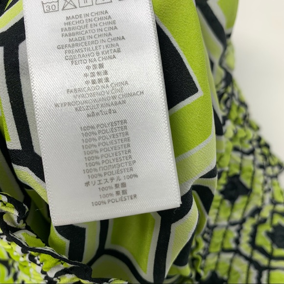 Michael Kors lime Green Diamond Print blouse - Picture 9 of 12